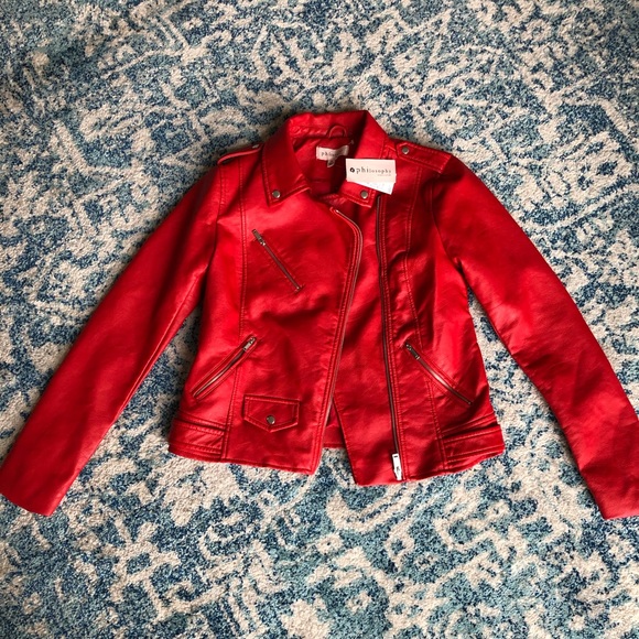 Philosophy Jackets & Blazers - Philosophy Jacket - Red Faux Leather - Size S